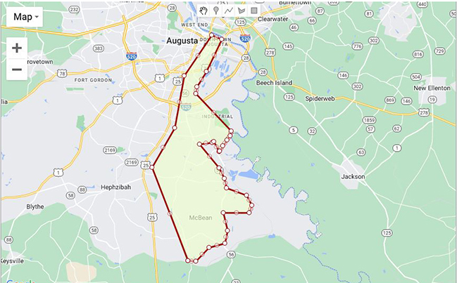 Ironman course in Augusta